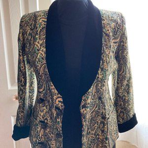 Vintage Victor Costa  Velvet and Tapestry Blazer